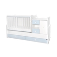 Bed MiniMAX NEW white+baby blue /removed front panels/